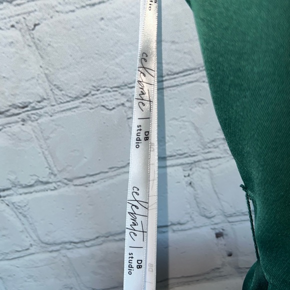 Celebrate DB Studio dark green long ruffled dress size 16 - Picture 7 of 13